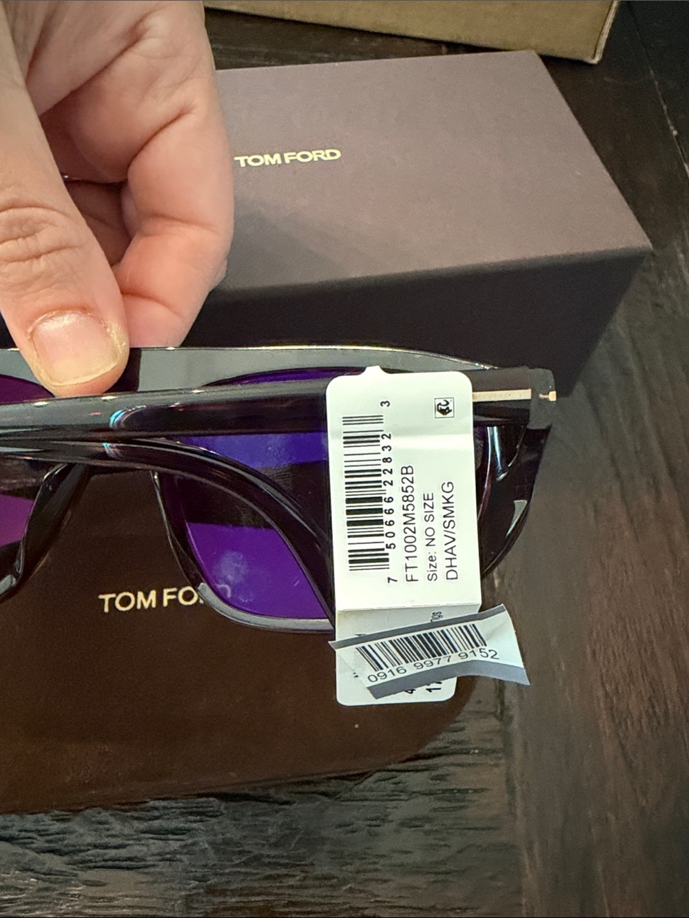 BNWT TOM FORD EDWARD-02 TF1002 58mm Pilot Sunglasses - Picture 6 of 10